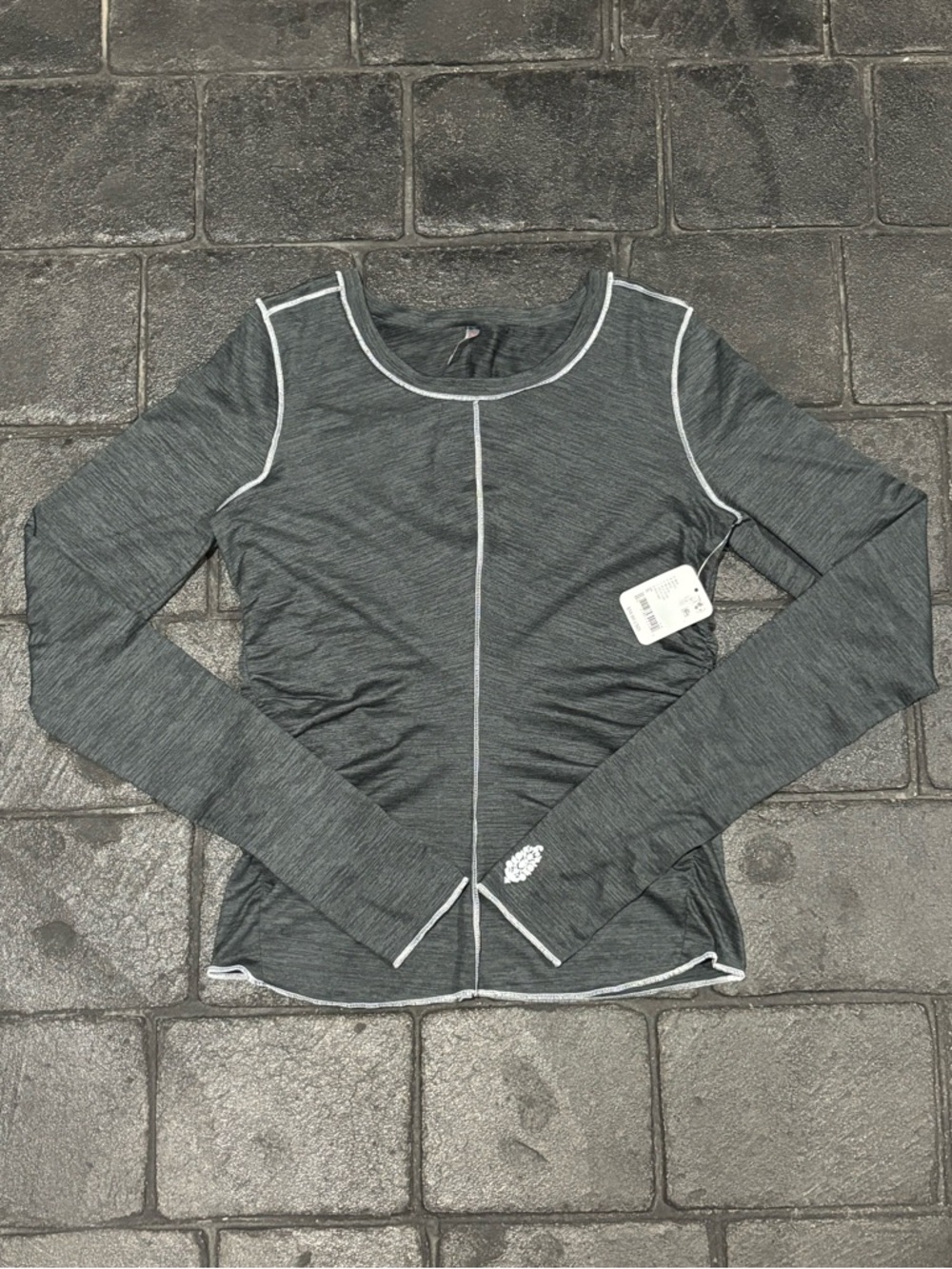 Free people movement right on long sleeve layer grey size small NWT